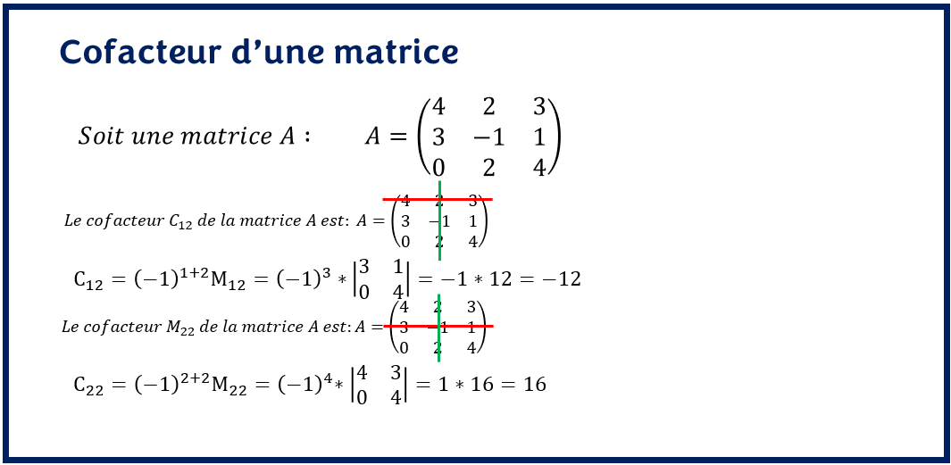 Cofacteur-dune-matrice