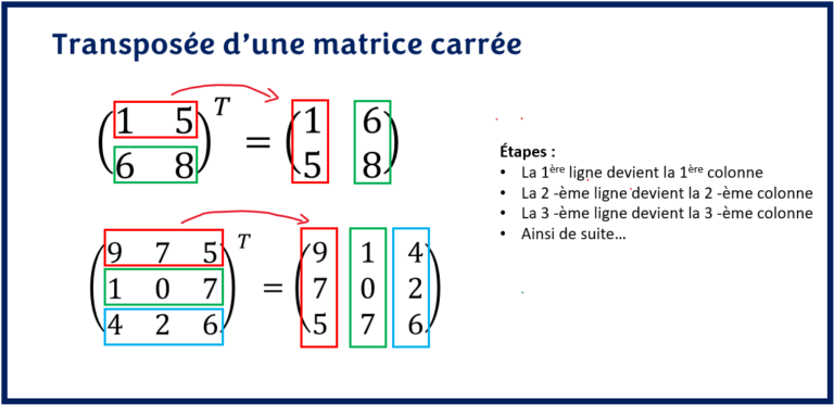 TRANSPOSÉE D'UNE MATRICE