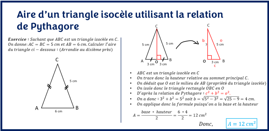 Relation de Pythagore dans un triangle