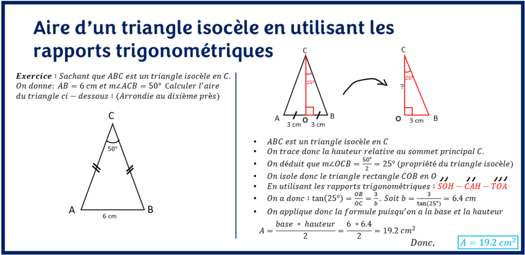 Rapports trigonométriques dans un triangle 